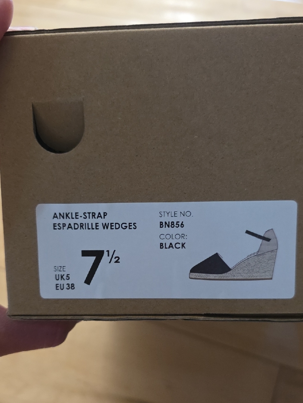 J. Crew Brown Cardboard Box with White Price Label